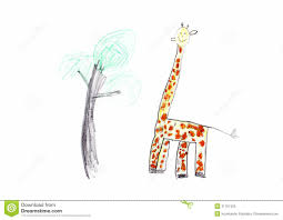 Giraffe Children S Drawing Childrens Drawings Poster Prints Drawings