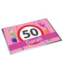Meer Sarah Artikelen Deurmat Buitenmat Sarah 50 Jaar 40 X 60 Cm Feestartikelen Shop Nl