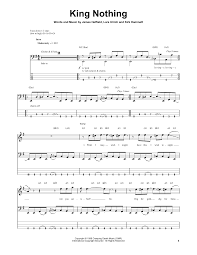 Metallica King Nothing Sheet Music And Printable Pdf Music Notes Guitar Lessons Songs Bass Tablature Learn Bass Guitar