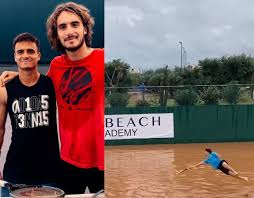 The world no.6 has a rather special relationship with his siblings especially with his young sister elisavet. Video Stefanos Tsitsipas S Brother Petros Playing Water Tennis Tennis Tonic News Predictions H2h Live Scores Stats