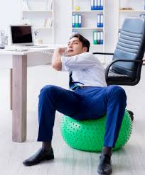 I decided to try and sit on my yoga ball while at my desk and this actually feels really good. Exercise Ball Office Chair Www Neurosurgeondrapoorva Com