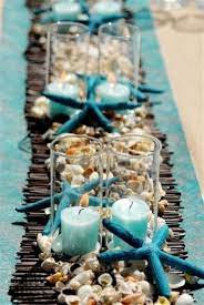 Stay salty beach themed tiered tray set 36 Amazing Beach Wedding Centerpieces Deer Pearl Flowers