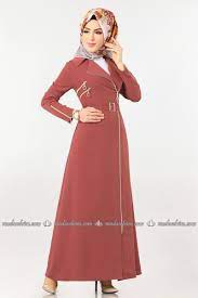 Fermuar Detay Kemerli Ferace Ah3212 Koyu Somon Moda Selvim Moda Moda Stilleri Fermuar