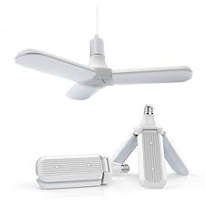 Click to add item patriot lighting™ warehouse 52 satin nickel integrated led indoor ceiling fan to the compare list. 2020 New Acai Led Light Three Leaf Folding Light 45w Ceiling Led Bulb Fan Blade Cod Shopee Philippines