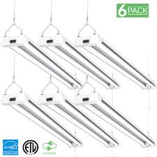 Sunco Lighting 6 Pack 4ft 48 Inch Led Ceiling Pendant 4000k Kelvin Cool White 4100 Lumens Etl Listed Walmart Com Walmart Com