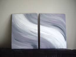 Abstract Painting Black And White Acrylic Painting Ideas Diptych Abstract Acrylic Painting On Canvas Grey Black White Silver And Purple Grey Canvas Art Diy Canvas Art Canvas Painting Diy
