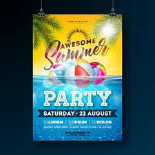 With a photo of a cupcake decorated with a single lit candle, there is lots of room for all the details. Pool Party Images Free Vectors Stock Photos Psd