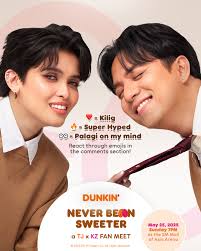 The 𝑵𝒆𝒗𝒆𝒓 '𝑩𝒆𝒂𝒏' 𝑺𝒘𝒆𝒆𝒕𝒆𝒓 fan meet is almost here! React  with your specific emoji feels below. 💗🔥♾️ #NeverBeanSweeterxDunkinPH  #TJxKZ_DunkinPH