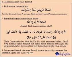 Doa selepas solat dalam rumi berserta maksud. Solat Sunah Tarawih Solat Sunah Tarawih