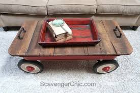 Little Red Wagon Coffee Table Scavenger Chic In 2020 Red Coffee Tables Coffee Table Redo Funky Coffee Tables