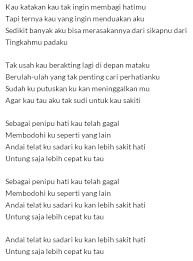 Check spelling or type a new query. Lirik Lagu Hati Hati
