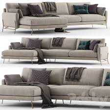 Calligaris connubia design leather dining chair boheme 1257 set of four. 3d Models Sofa Le Marais Sofa Calligaris