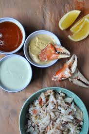 Fresh Dungeness Crab With Three Dipping Sauces Recipe Seafood Recipes Seafood Dishes Crab Recipes
