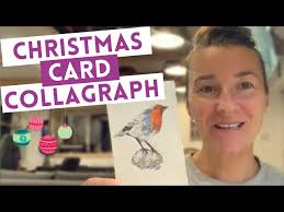 Christmas Card Collagraph ... (with and without a press)