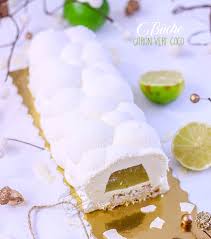 Buche Citron Vert Noix De Coco Buche Citron Mousse Noix De Coco Buche De Noel Recette Facile