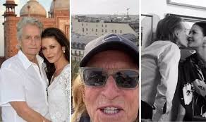 Michael Douglas is unrecognisable as he unveils longer hair and ditches  grey in new clip