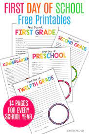 Make you have what you want. All About Me On The First Day Of School Free Printables For Every Year Sunny Day Family