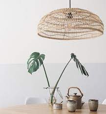 Wicker Hanging Lamp Flat Natural Hk Living Usa Hanging Lamp Wicker Pendant Light Lamp