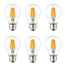6 Pack Dc 12v Battery System Globe Warm White 2700k 6 Watt Led Edison Filament A60 A19 Light Bulb E26 E27 Medium Base Lamp Dc 12 Volt Origi Bulb Light Bulb Led