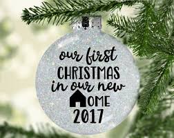 Our First Home Ornament Our First Christmas In Our New Home Our First Christmas Orn Our First Christmas Ornament Christmas Ornaments Cricut Christmas Ideas