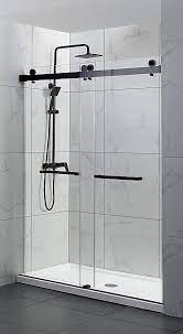 61 65 W X 76 H Double Sliding Frameless With 65 W X 76 H Frameless Shower Door In 2021 Frameless Shower Doors Shower Sliding Glass Door Shower Doors