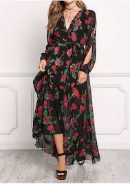 Women S Maxi Dresses Petite Plus Size Casual Floral Fairyseason Maxi Dress Maxi Dress With Sleeves Lace Dress Long