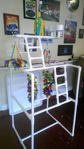 Pvc Parrot Play Stand Our Largest Floor Perch Free Shipping Birds Love Them Parrot Play Stand Bird Supplies Parrot Stand