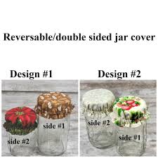 Mason Jar Cover for Sourdough Starter-reversable,sustainable,washable,  Fabric Jar and Glass Covers-zero Waist Kitchen-kombucha Jar Cover