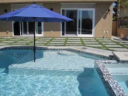 Same Baja Shelf This Time With The Patio Umbrella Put In Everyone Who Has Seen It Thinks It Looks R Inground Pool Landscaping Pool Remodel Outdoor Backyard