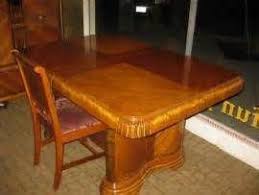 Antique Art Deco Waterfall Dining Room Table 6 C Waterfall Furniture Dining Table Dining Room Table