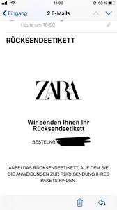 Du erhältst am ende des vorgangs ein label, das du ausdrucken und auf dein paket kleben kannst. Zara Rucksendung Mode