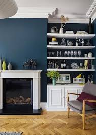 Find Out Modern Home Interior Design With Blue Color Shades Simdreamhomes Ho Living Room Shelves Victorian Living Room Dark Living Rooms
