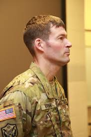 Lt. Col. Jeffrey Mann was promoted in a ceremony held at the 35th ID  building