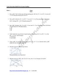 Luas trapesium sembarang = 1/2 x t x (a+b) contoh soal 6: Garis Berat Dan Dalil Stewart Segitiga