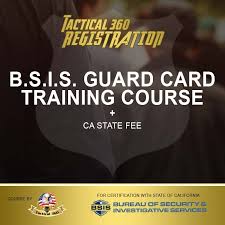 If you don't have your guard card yet, you can find out what it takes to get one and get answers to common questions here: B S I S Guard Card Training Course Fee Tactical 360 Firearms Training Defensive Tactics