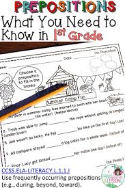 Prepositions 1st Grade Part Of Speech Grammar Prepositions Preposition Activities