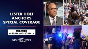 Msnbc breaking news and the latest news for today. Tonight Lester Holt Anchors Special Nbc Nightly News With Lester Holt Facebook