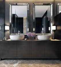 Furniture style bathroom vanity design with dark stain and carrara marble countertop designed by rockwood cabinetry. Top 70 Best Bathroom Vanity Ideas Unique Vanities And Countertops