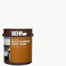 Brown shingles would work with beige siding, a mild contrast, or with white, a more distinct contrast. Behr 1 Gal White Reflective Flat Multi Surface Exterior Roof Paint 06501 The Home Depot