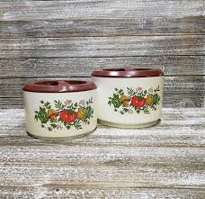 vintage 1970s kitchen canisters