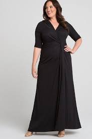 Black 3 4 Sleeve Maxi Dress Plus Size Black Maxi Dresses With Sleeves Classic Styles In Plus Sizes Maxi Dress With Sleeves Plus Size Evening Gown Maxi Dress