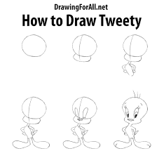 How To Draw Tweety Tweety Bird Drawing Bugs Drawing Drawings