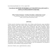 PDF) VALIDASI METODE PEMERIKSAAN NIKOTIN DALAM SALIVA DENGAN ...