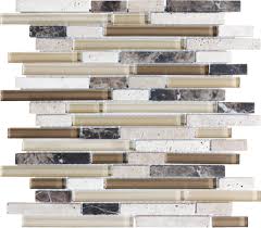 Portabella Glass Blend Linear Strips The Home Depot Canada Mosaic Tile Kitchen Contemporary Kitchen Tiles Mosaic Tile Backsplash Kitchen