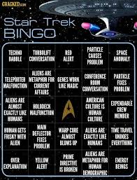 Bingo Showdown Free Bingo Game Live Bingo 21 Bingo Cards For Watching Formulaic Tv Shows In 2020 Star Trek Funny Star Trek Quotes Star Trek