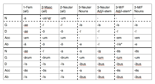 latin adjectives chart 2 by shannon hof skillful latin