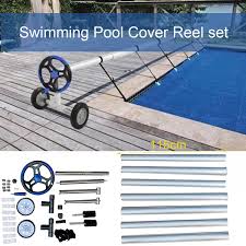 Diy pool cover reel stand for hydrotools 52000 (by swimline). 21 Feet Pool Cover Reel Set Pool Solar Cover Reel For Inground Swimming Pool Up To 23 3 Feet Wide Stainless Steel Blanket Cover Reel Black Patio Lawn Garden Safety Products Cristap Pl