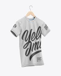 Download Heather T Shirt On Hanger Mockup Half Side View In Apparel Mockups On Yellow Images Object Mockups