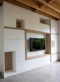 Cupboard Wall With Open Compartments And Tv Room Hvs Design Customization Tvunits Hausdekoration Wohn Home Interior Design Room Design Living Room Designs