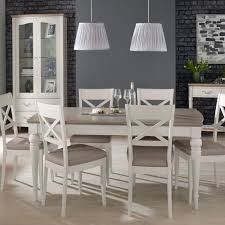 4.8 out of 5 stars based on 95 product ratings(95). Freeport 4 6 Person Grey Washed Oak Extending Table 6 X Back Dining Chairs With Faux Leather Pads Dining Table Chair Sets Meubles